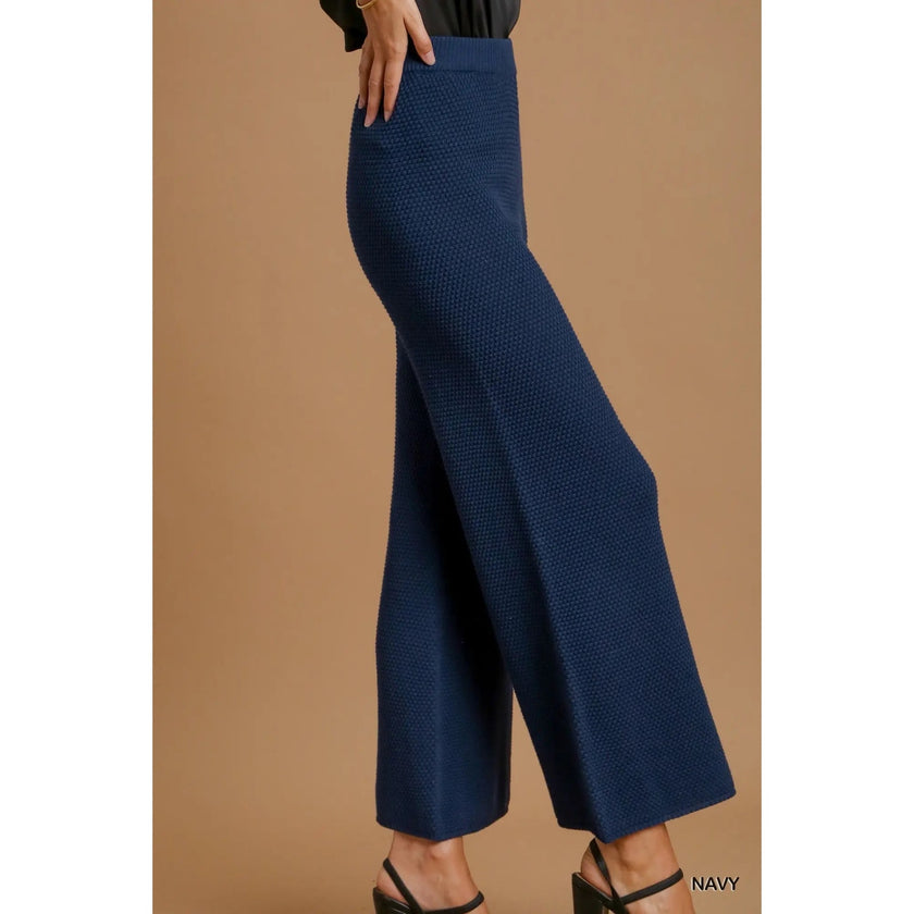 Umgee Navy Knit Pants
