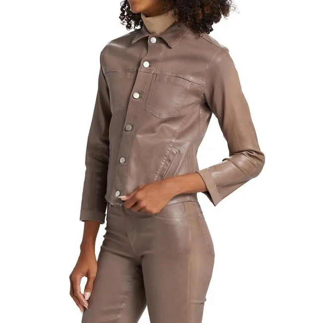 L’AGENCE Janelle Slim Raw Jacket – Medium (NWT)