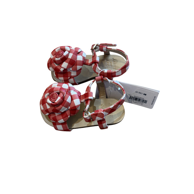 Janie an Jack, Gingham Flower Sandals, NWT, Multiple Sizes
