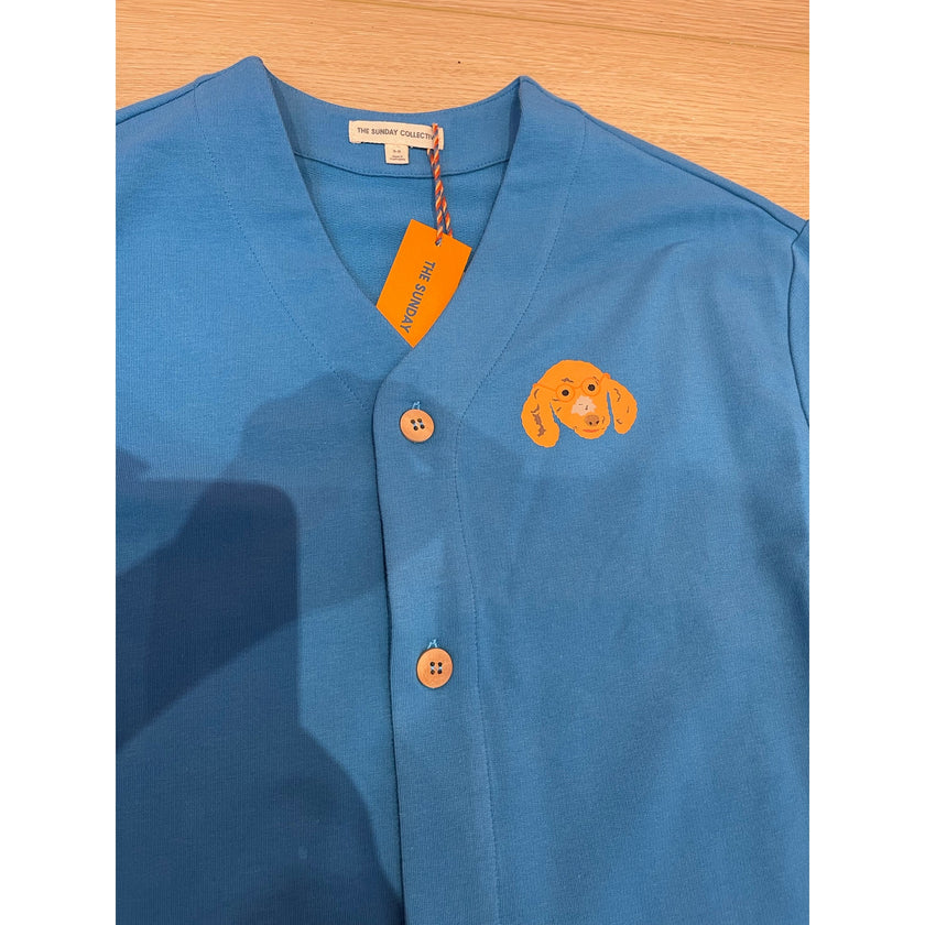 Sunday Collective Kids Cotton Cardigan – Blue with Dog NWT Size 8/9
