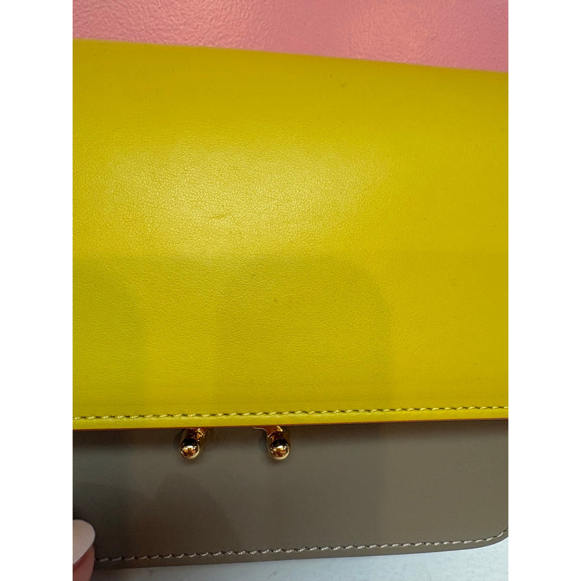Marni Medium Trunk Bag, Grey, Black, Yellow