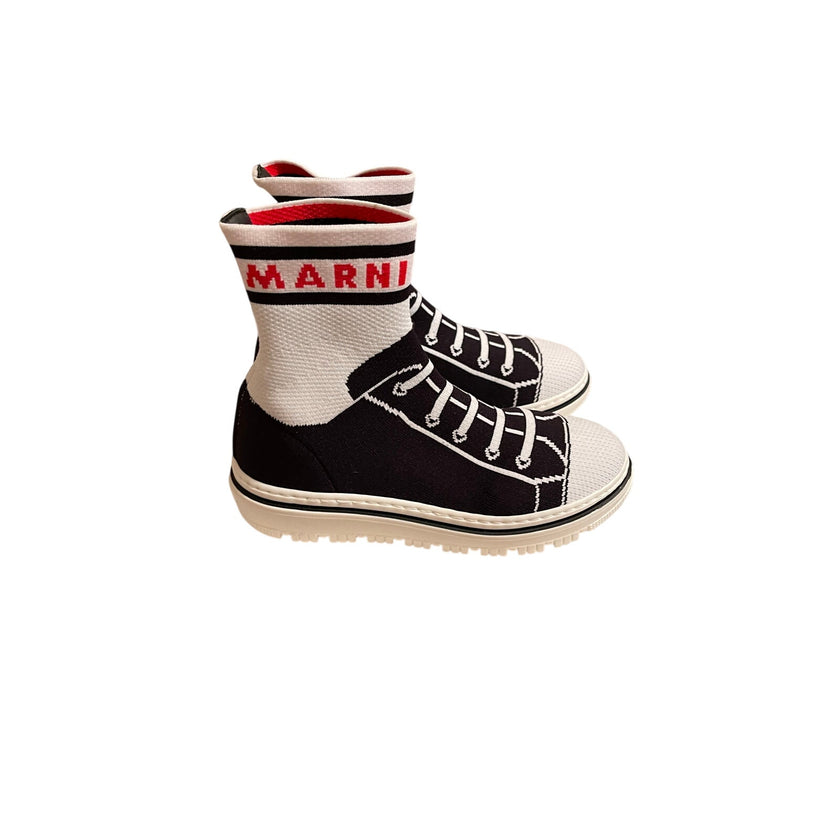 Marni Kids Teen Intarsia Knit Sock Trainers NWT size: 27 Italian kids