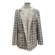 Minime Paris, White Tweed Embellished Collar Blazer