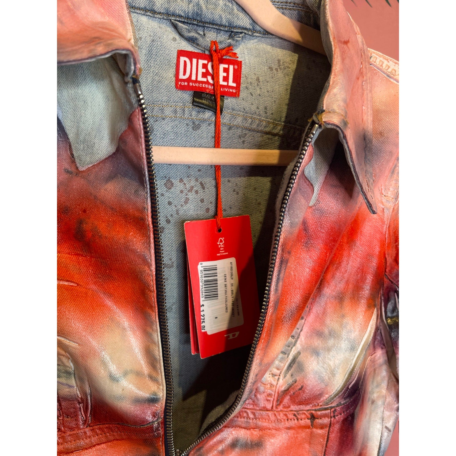 Diesel De-Smily-FSD Cropped Denim Jacket NWT Small