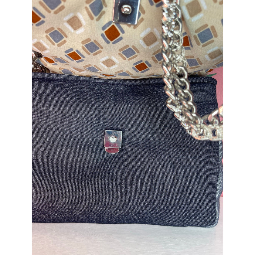 Minime Paris Tweed and Denim Medium Sac NWOT