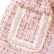 Doe A Dear, Sequin Trim Tweed Shorts: PINK
