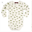 Milkbarn Organic Long Sleeve One Piece, Grasshopper, NWT