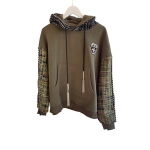 Minime Paris Olive Tweed Hoodie