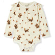 Milkbarn Luxe Stretch Ruffle Long Sleeve One Piece, Chipmunk, NWT, multiple sizes available