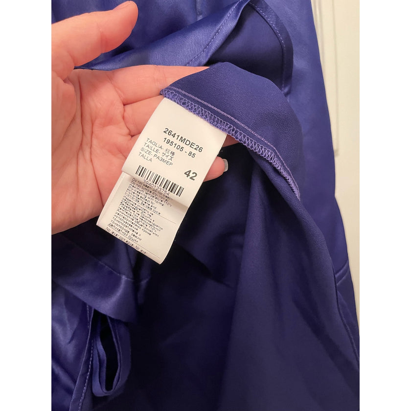 MSGM, Camica/Shirt, Blue Satin, NWT, Size: 42