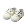 L’AMOUR Hattie Double Buckle Leather Mary Jane (Baby)