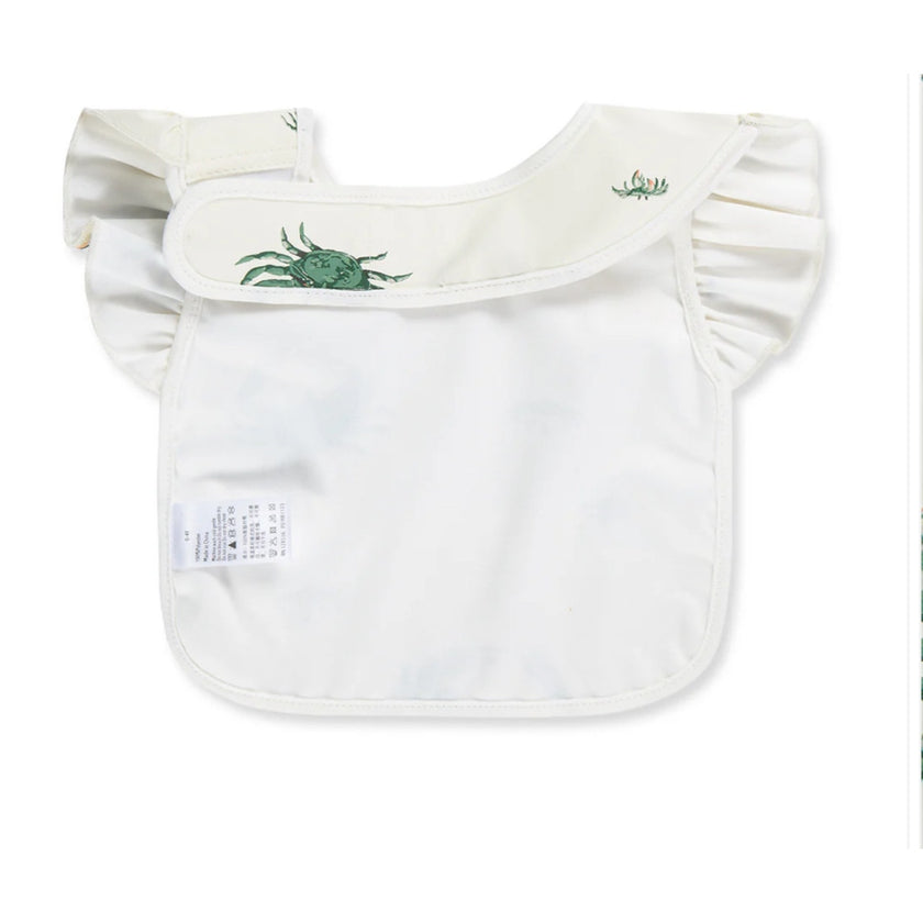 MILKBARN Coastal Crab Ruffle Pocket Bib NWT