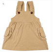 Milkbarn Organic Dress Overall Rust Pinstripe, 3-6 Months