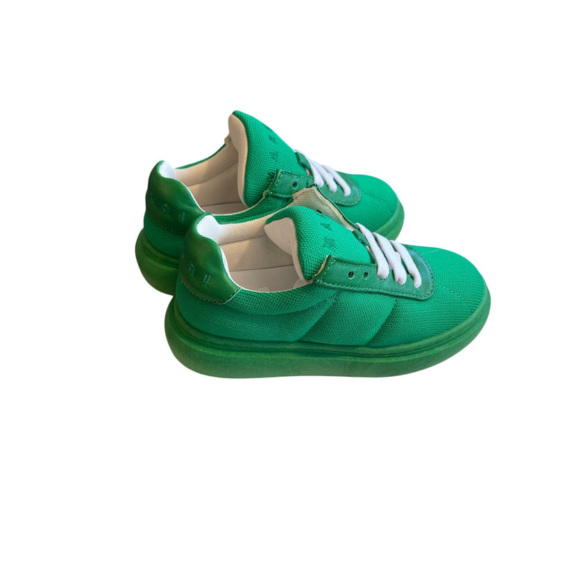 Marni Kids Leather and Cotton Lace Up Sneakers NWT size: 27 Italian Kids