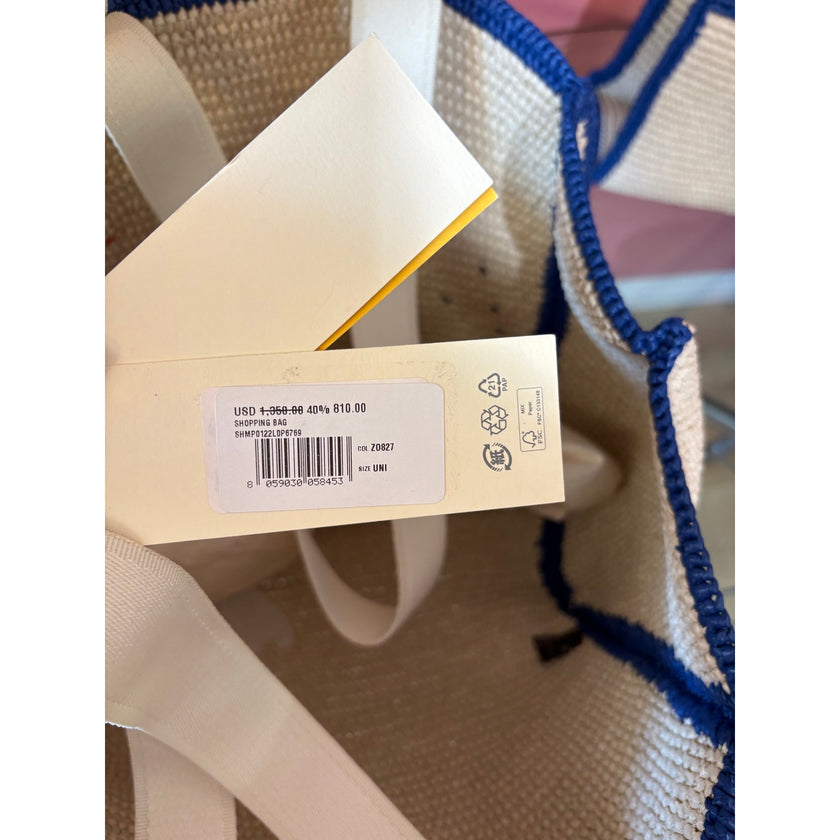 Marni, Mending Woven Faux Raffia Tote, Large, NWT