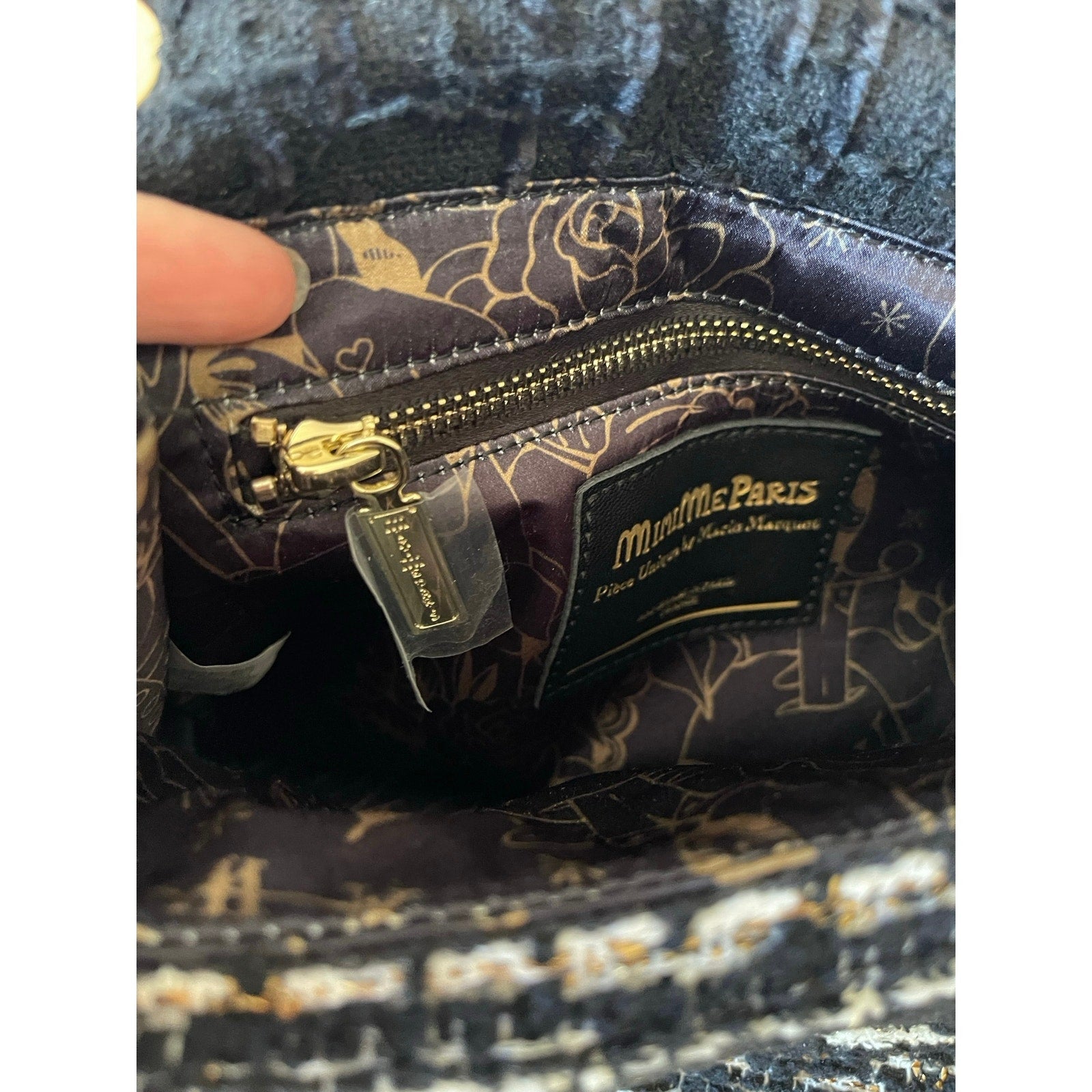 Luxury Tweed Sac – Made in France – Haute Couture, Minime Paris- NWOT