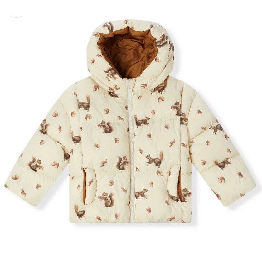 MILKBARN 3-4T Chipmunk Puffy Down Jacket NWT