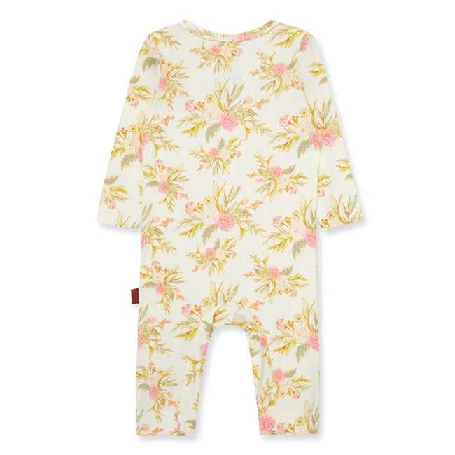 MILKBARN Vintage Floral 0/3 Months Bamboo Stretch Long Sleeve One Piece NWT