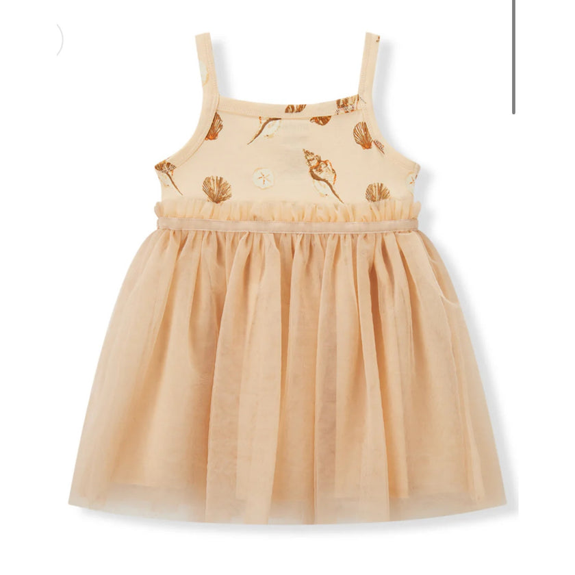 MILKBARN 2T/3T Seashells Stretch Ballet Dress NWT