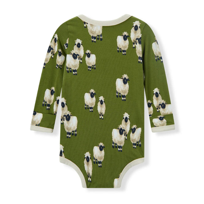 MILKBARN 18-24 Months Valais Sheep Stretch Crossover Long Sleeve One Piece NWT