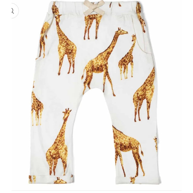 Milkbarn, Bamboo Jogger Orange Giraffe, NWT, 3-6 months