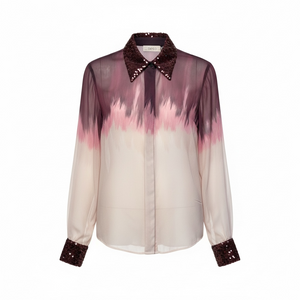 Dahlo, Ombre Sequin Collar Button Down