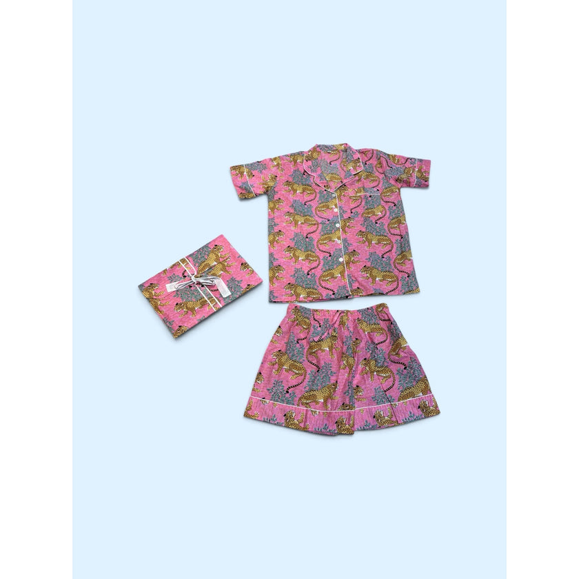 Cotton Tiger Pajama Set with Bag