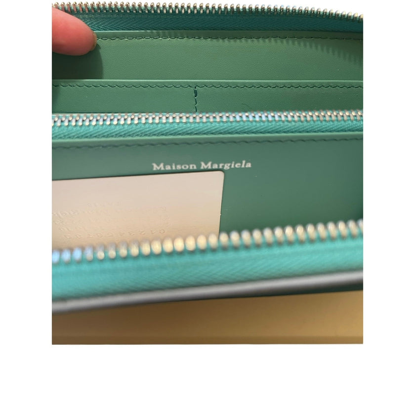 Maison Margiela Snatched Long Wallet, Blue NWT