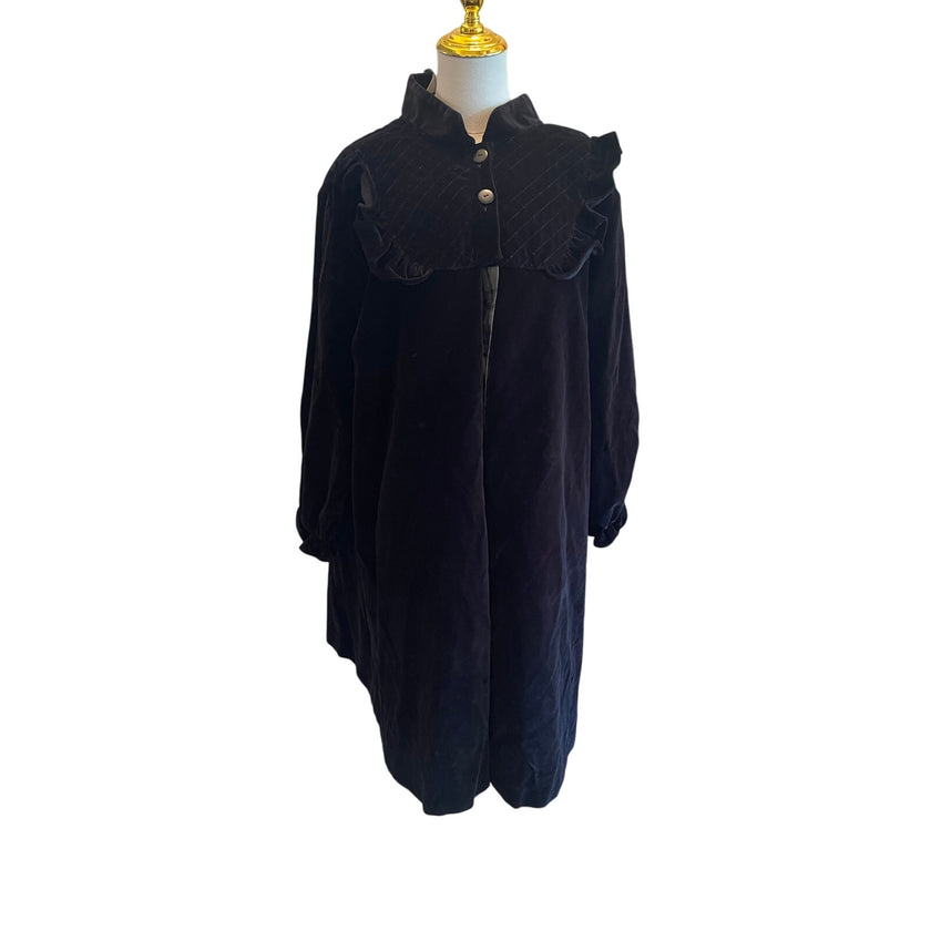 Maison Margiela Plaid/Velvet Midi Dress, Size 40 NWT