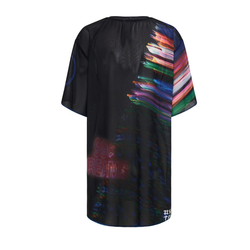 One Teaspoon 99 Cent Dreams oversized mesh tee dress, size XS, photo 10 of 10