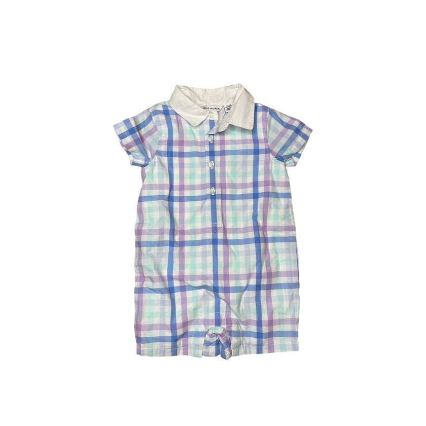 Janie and Jack, Baby Gingham Polo Romper, NWT, Multiple Sizes