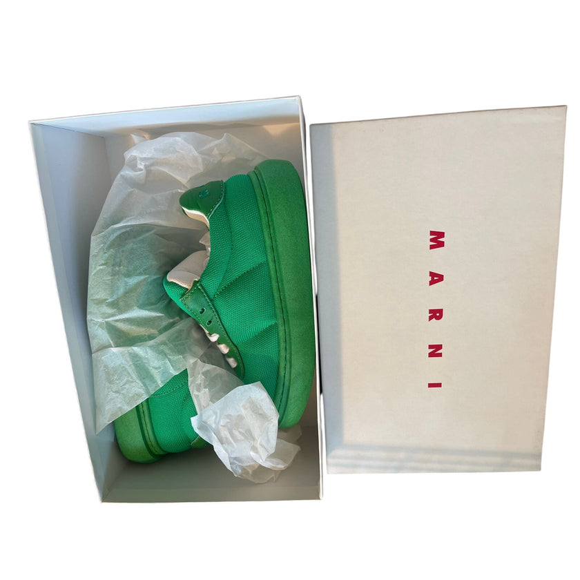 Marni Kids Leather and Cotton Lace Up Sneakers NWT size: 27 Italian Kids