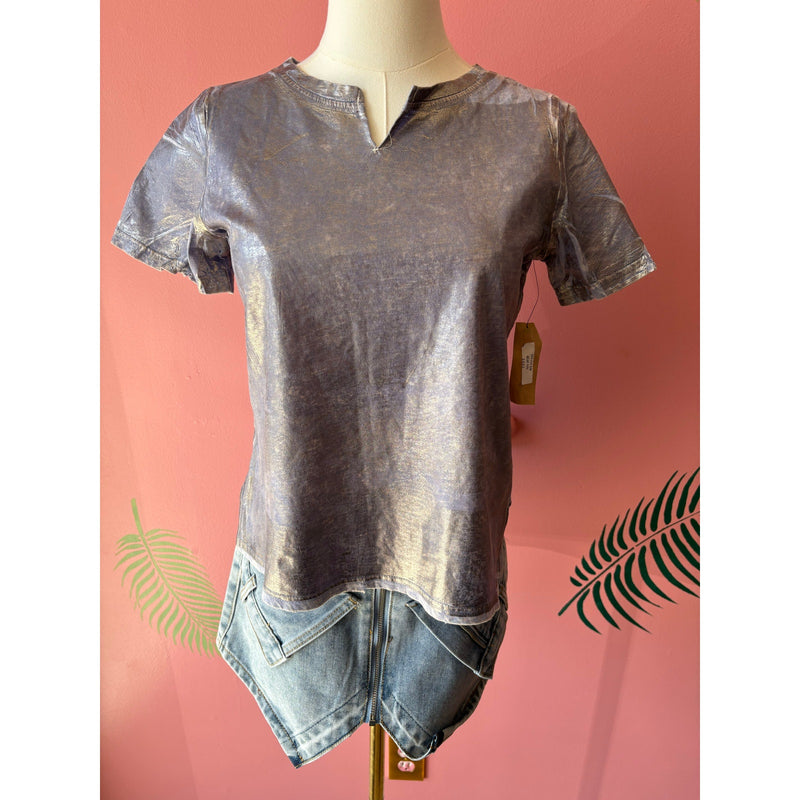 NU Vintage Metallic Tee, NWT, Size: M