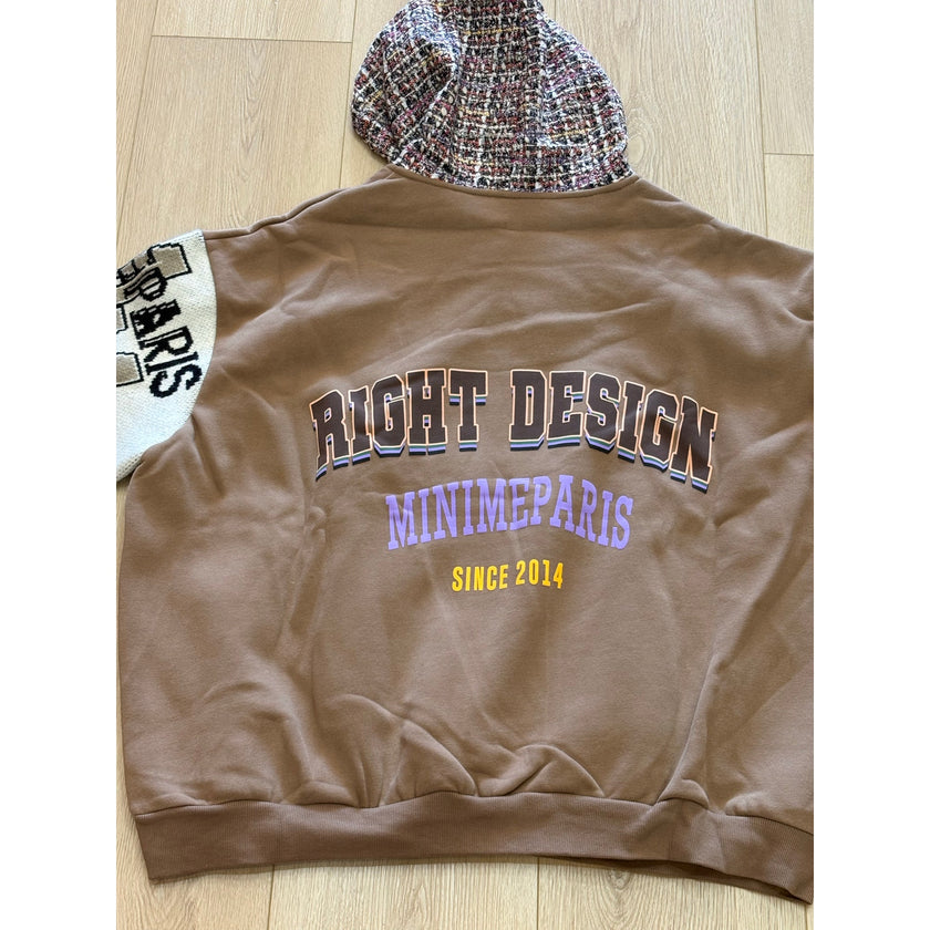 Minime Paris Tweed and Knit Hoodie