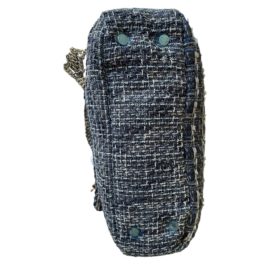 Minime Paris, Haute Denim French Tweed Bag w/ Luxe Details NWOT