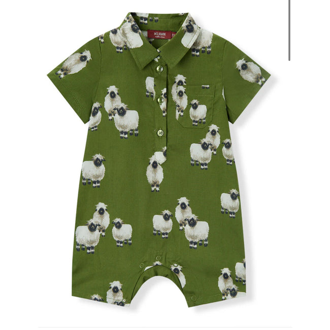 MILKBARN Valais Sheep Collared Shortall NWT 3-6 Months