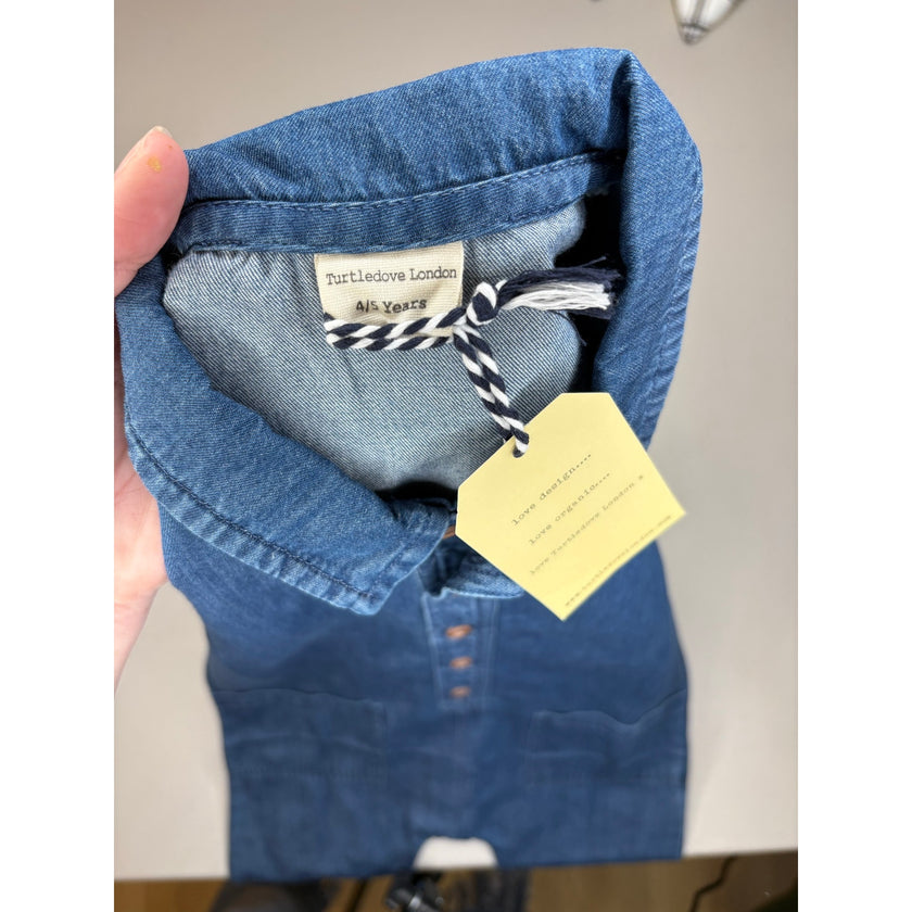 Turtle Dove London, Denim Short-all, NWT, 4/5 Years