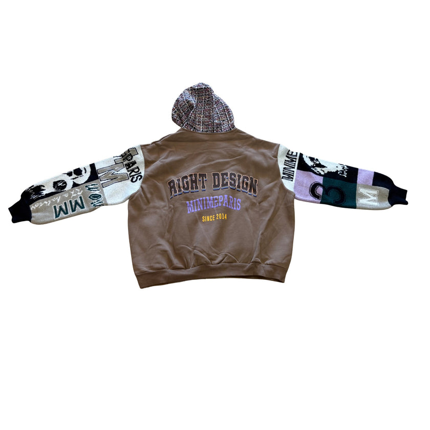 Minime Paris Tweed and Knit Hoodie