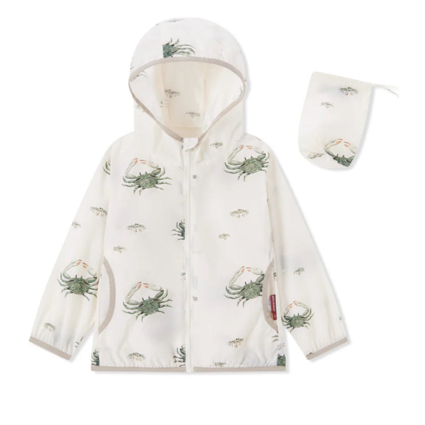 MILKBARN Coastal Crab Hooded Sun Shield Windbreaker Jacket NWT 18-24 Months