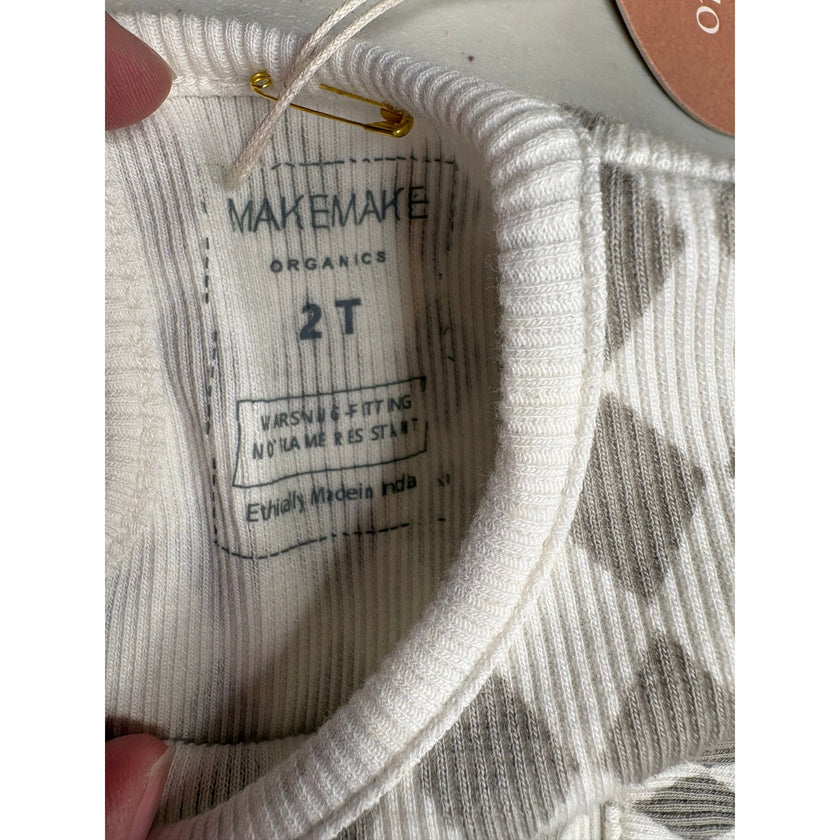 MakeMake Organics, Organic Long Sleeve Ruffle Dress, NWT, 2T