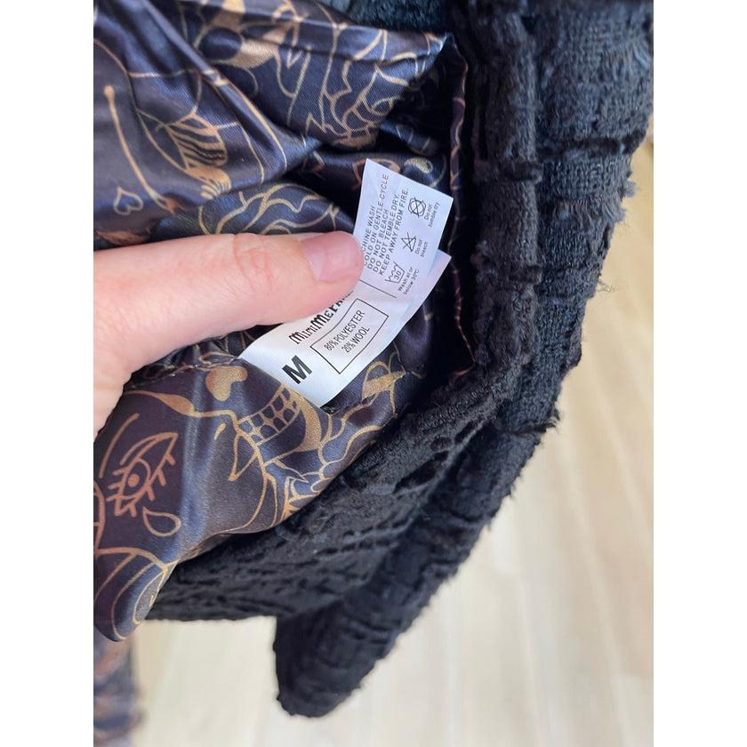 Minime Paris Tweed Oversized Double Breasted Blazer NWOT Large