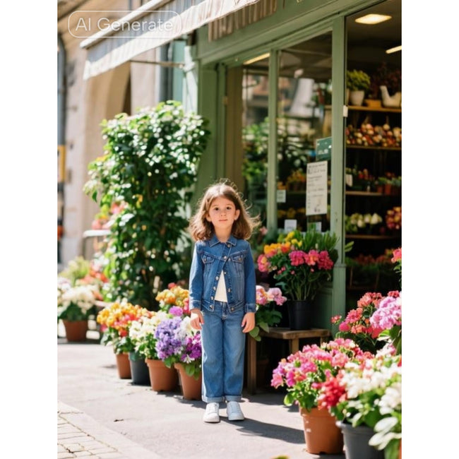 Gap × Cult Gaia Kids Asymmetrical Denim Jacket Size Small 6/7 kids