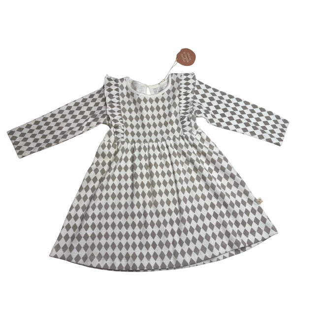 MakeMake Organics, Organic Long Sleeve Ruffle Dress, NWT, 2T
