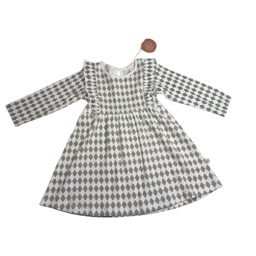 MakeMake Organics, Organic Long Sleeve Ruffle Dress, NWT, 2T