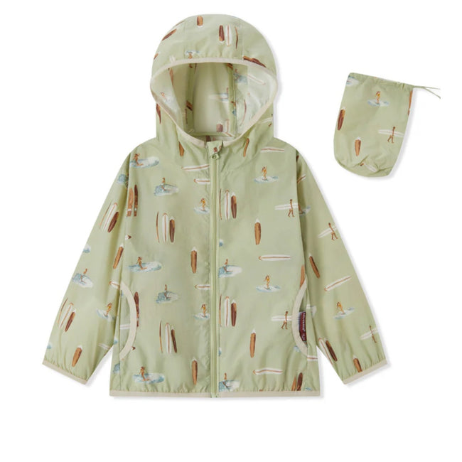 MILKBARN 2/3T Summer Surf Hooded Sun Shield Windbreaker Jacket NWT
