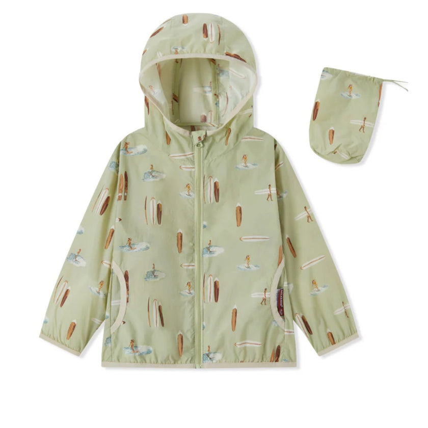 MILKBARN 2/3T Summer Surf Hooded Sun Shield Windbreaker Jacket NWT