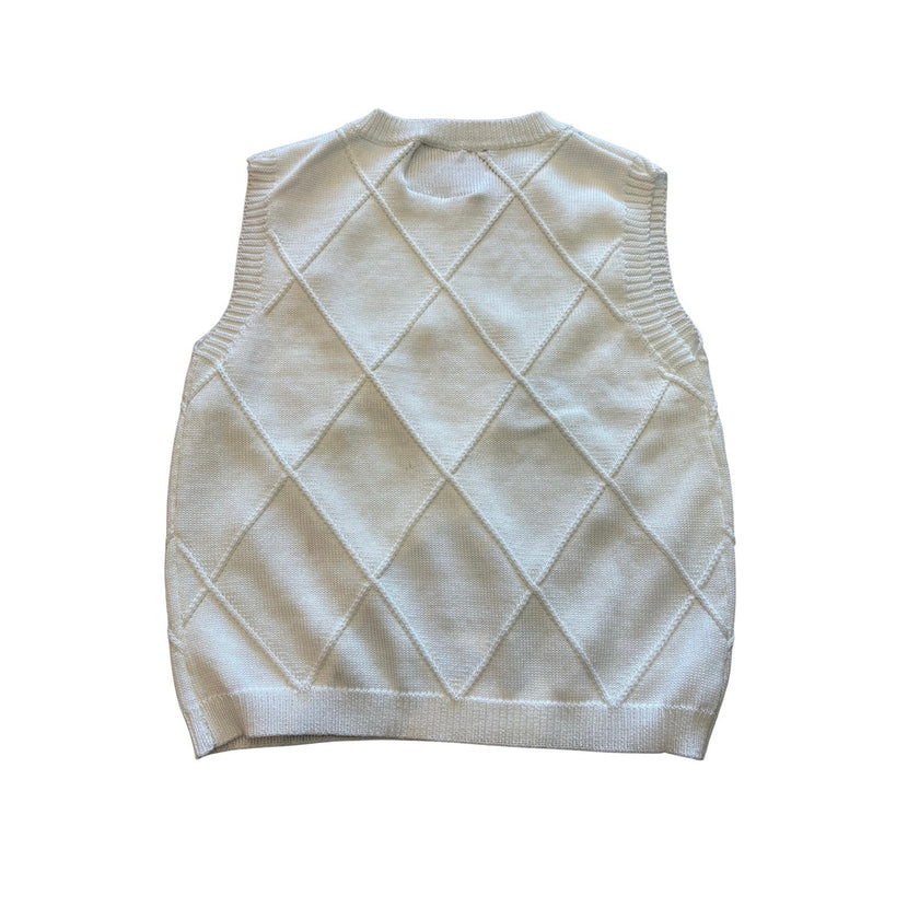 MInime Paris White Beaded Vest Small/Medium