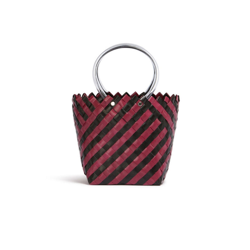 Marni Market, Taha Bag, Black and Burgundy