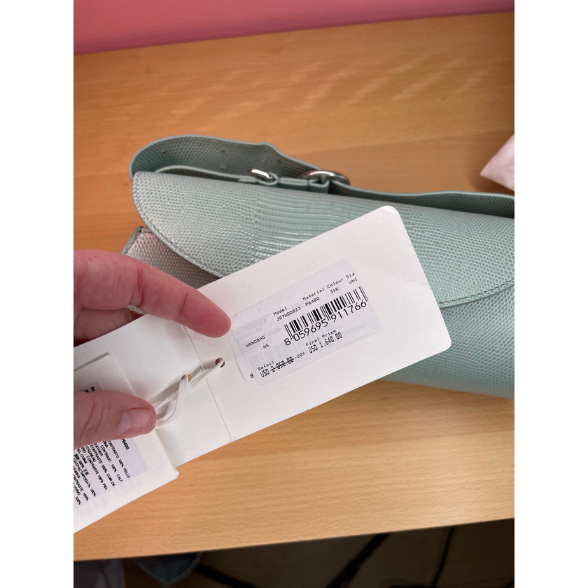 Jill Sander Cannolo Embossed Leather Bag, Mint Green