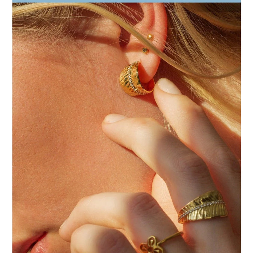With Love Darling, Ashok Leaf Earrings, NWT